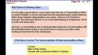 OSHA Workplace Violence