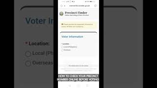 Full How to check your precinct number online before voting this election Update