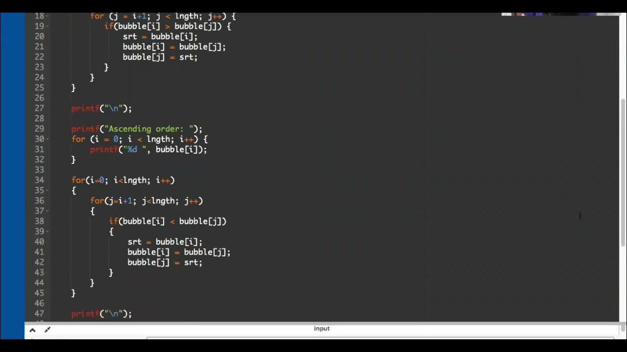 Bubble Sort in C | C Programming - YouTube