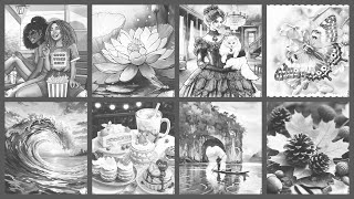 Color by Number Girls Paddleboard Sunset Victorian Dog Special Pictures Zen Color #coloringbook screenshot 5