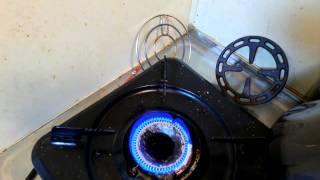 直火不可のコーヒーサーバーを弱火にかけてみた。