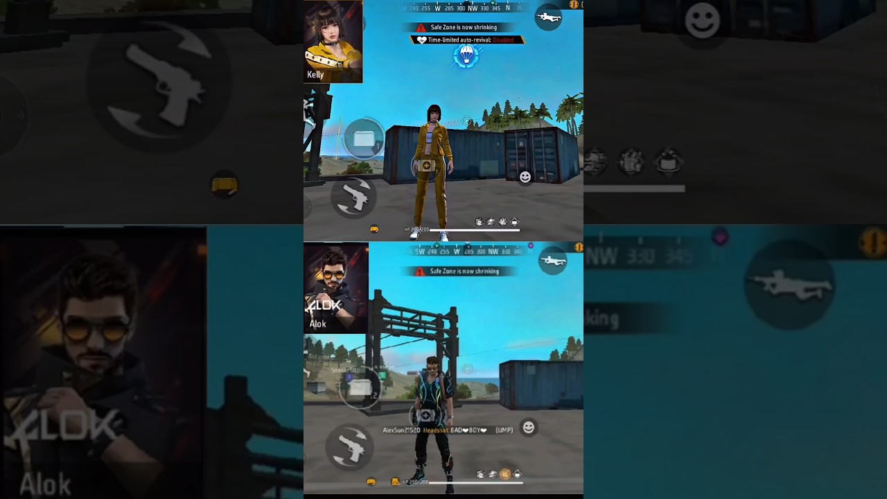 FREE FIRE 😎 KELLY VS DJ ALOK DAMAGE 😎ABILITY TEST