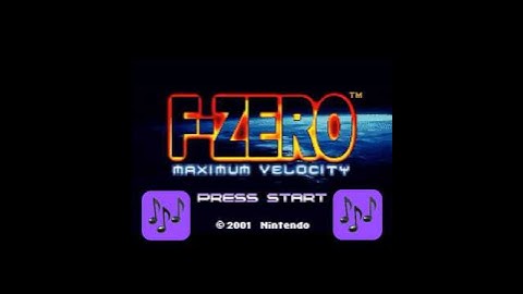 Game Boy Advance Title Screens- F Zero: Maximum Velocity  #fzero #nintendo