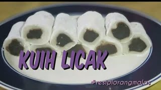 KUIH LICAK INTI TAUSA - kacang hitam || 豆沙软糕 || 3 BAHAN SAHAJA -   #resipiorangmalas