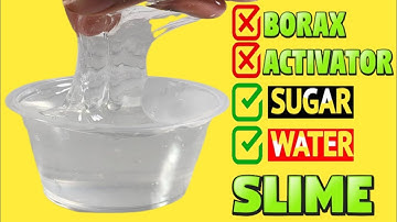 WATER AND SUGAR SLIME/HOW TO MAKE WATER AND SUGAR SLIME WITHOUT GLUE BORAX/SLIME MAKING AT HOME EASY