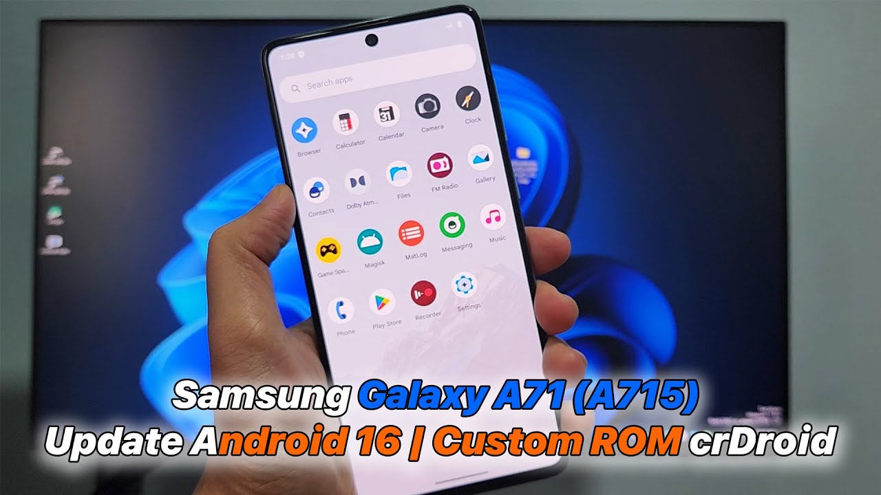 Samsung Galaxy A71 (A715) Update Android 16 | Custom ROM crDroid