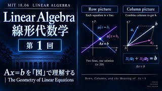 Ax=bを「図」で理解する｜MIT線形代数 第1回