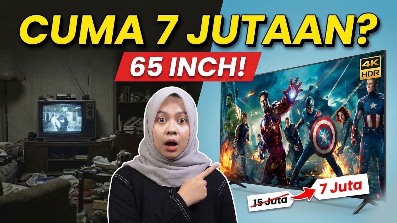 DAPET 65 INCH CUMA 7 JUTAAN! 7 Smart TV Terbaik 2026!