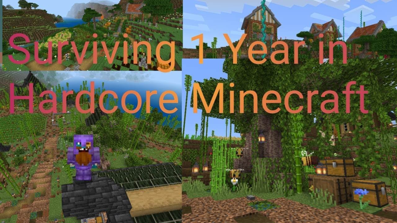 I Survived for 1 Year in Hardcore Minecraft - YouTube