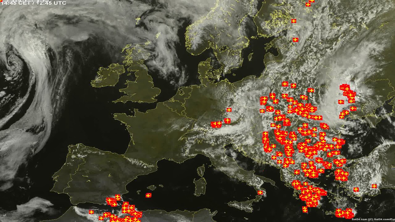 Sat24 lightning video impression for Thursday, May 28, 2020 YouTube