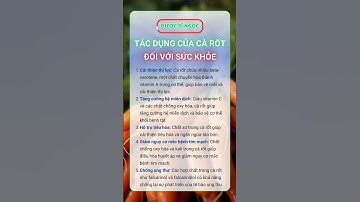 Tác dụng của cà rốt đối với sức khỏe | Dược sĩ Ngọc #duocsingoc #dsngoc #shorts