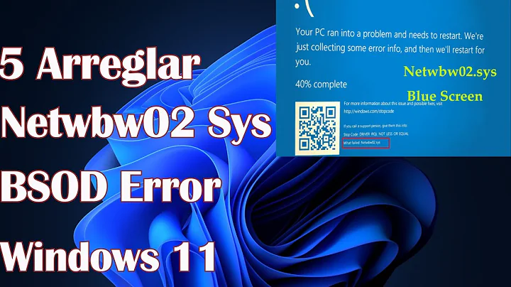 Netwbw02 sys BSOD Error on Windows 11 - 5 Arreglar
