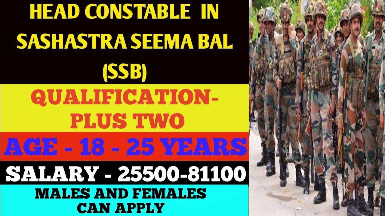 SSB Head Constable (Ministerial) Recruitment 2021 in Malayalam |The Mark's Media|  Central Govt Jobs