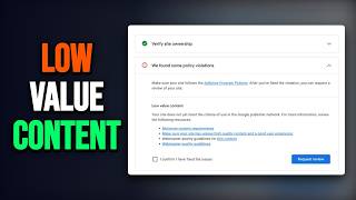 AdSense Low Value Content Rejection