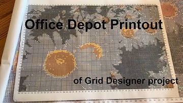 Office Depot Printout of Grid Designer project