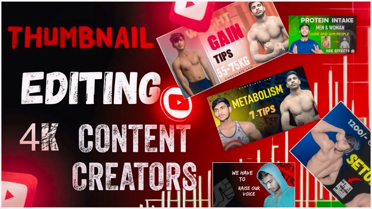 How to edit thumbnail for youtube 😱 4k Thumbnail editor ️ photo editing ...