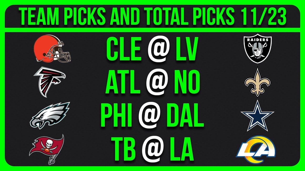 NFL Picks Today 11/23/25 NFL Week 12 Picks and Predictions