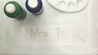 Dot Painting Name Teacher Demo