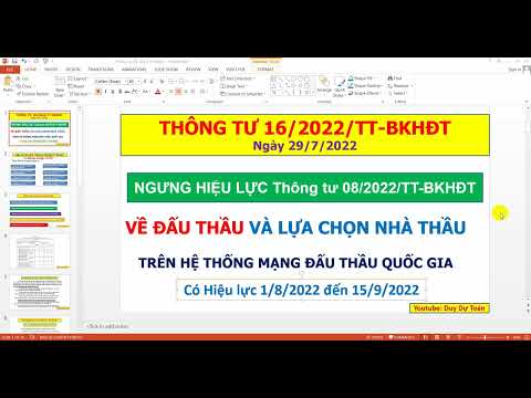 Video Thông tư 16/2022/TT-BKHĐT Bộ kế hoạch đầu tư Tạm ngưng... - youtube