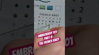 The French Knot: a beginner embroidery tutorial #embroidery