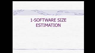 Software project estimation