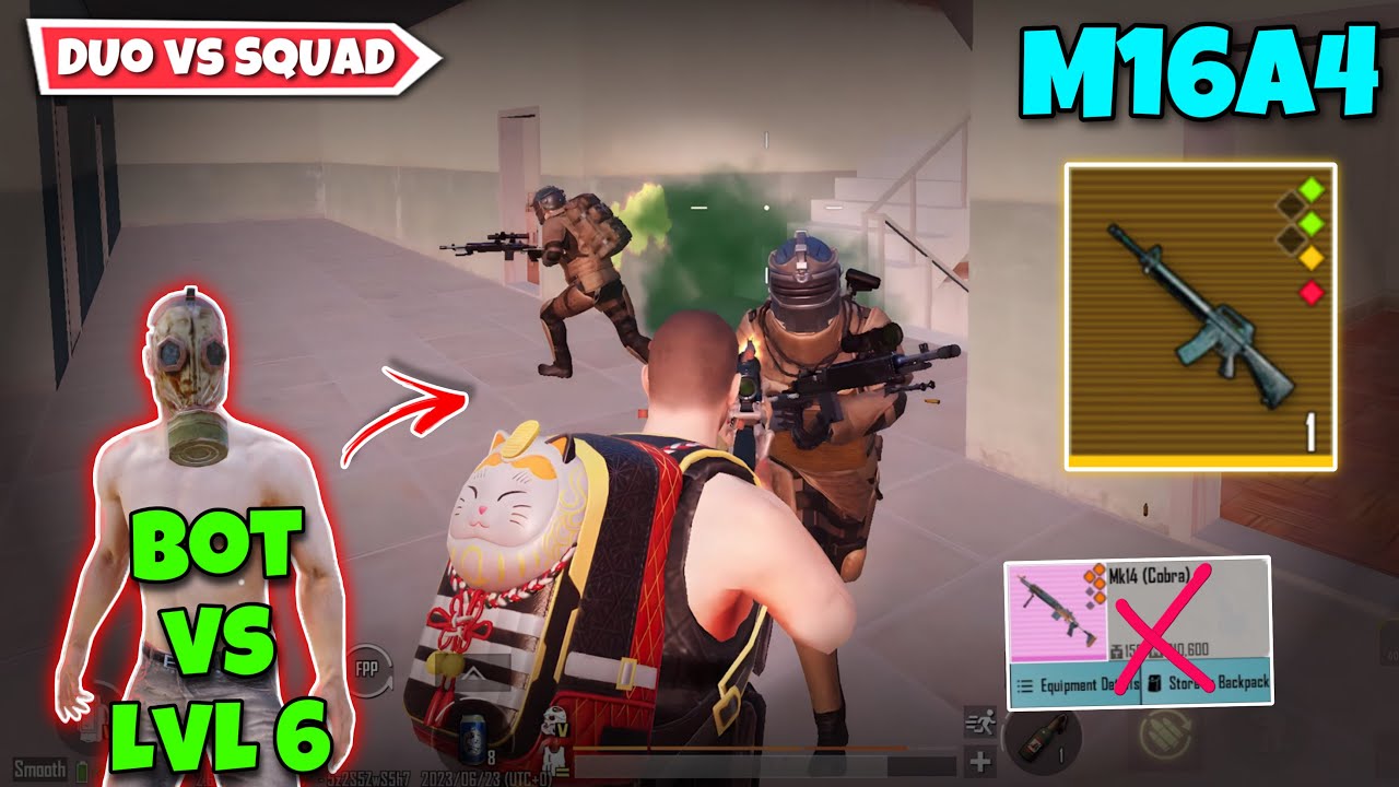 Chapter Six Routine Enemy Ruining Level 6 Enemies Game as a Bot 🤪 With M16a4 only - No Armor ...