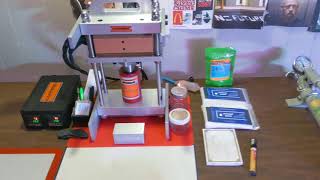 12 Ton Dabpress. Quad Source Heated Plate Rosin Press. Initial Tests.
