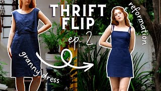 DIY REFORMATION INSPIRED LINEN DRESS - Thrift Flip ep.2