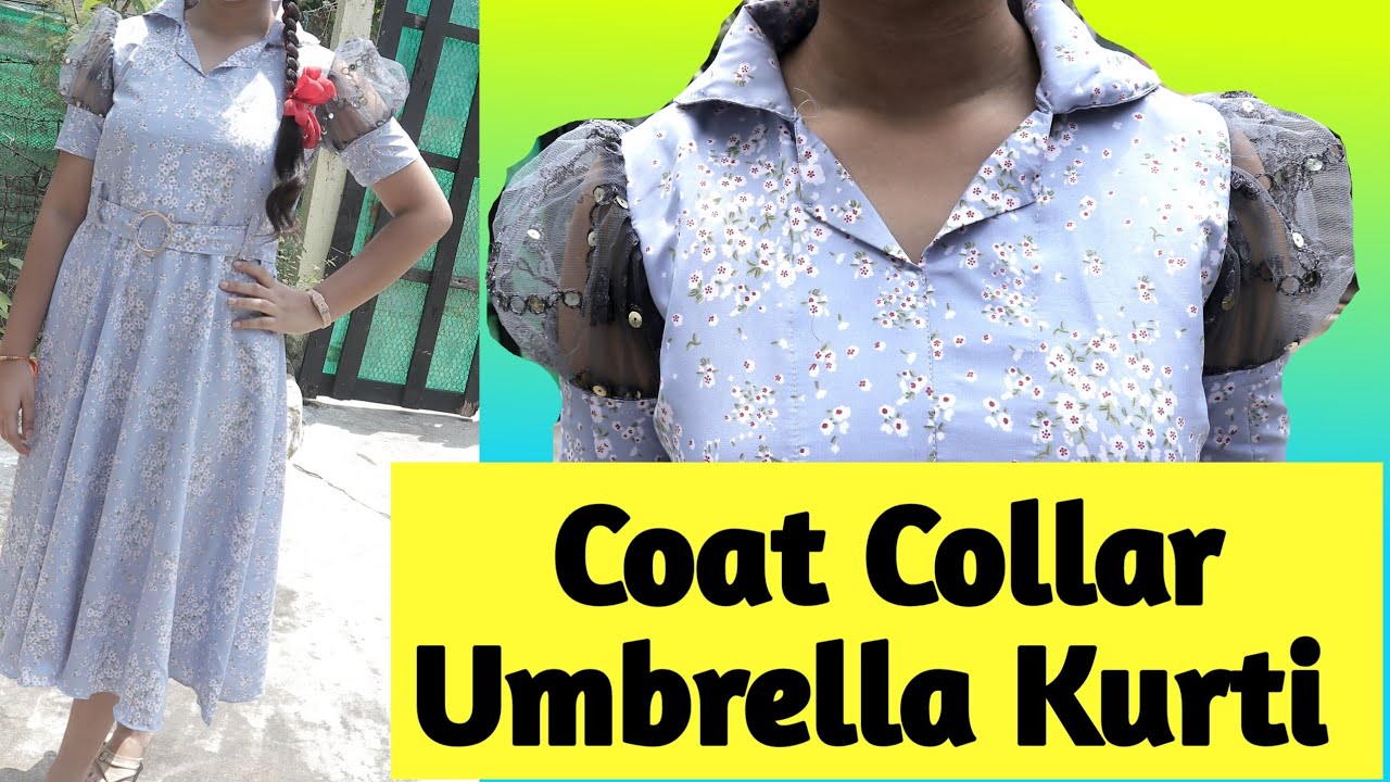 ఏ సైజు వారికైన Coat Collar Kurti Cutting And Stitching In Telugu