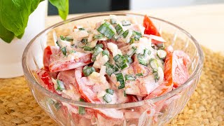 The tomato salad of my childhood! Fast, simple and very tasty!