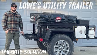 Budget Overland Trailer Build 2.0 Pt:8 DIY Drop Down Tailgate Solution On Lowe’s Utility Trailer