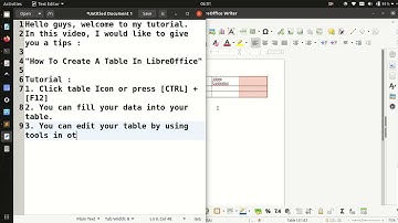 Merge and Split Table In LibreOffice [WORKED]