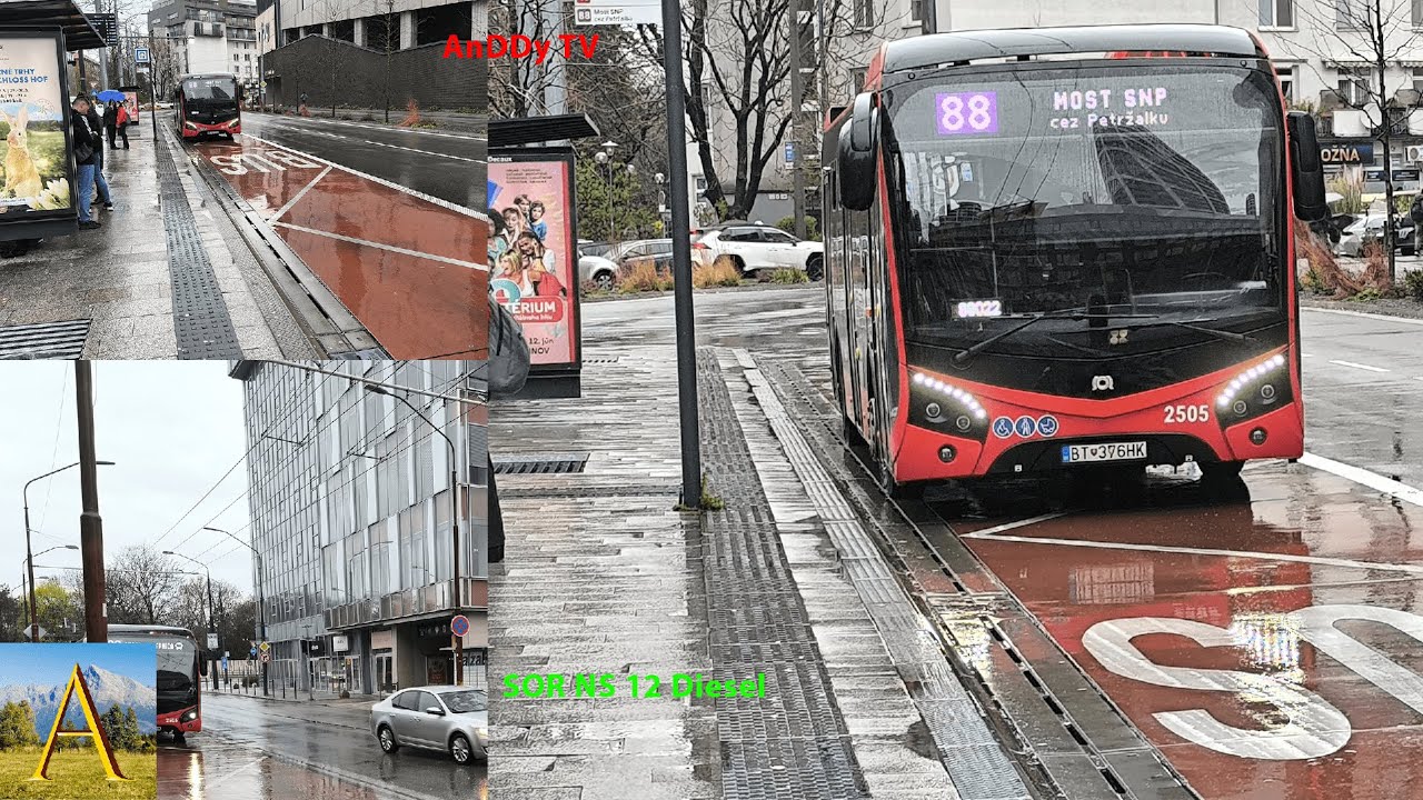 MHD Bratislava Linka 88 Smer Autobusová Stanica SOR NS 12 Diesel