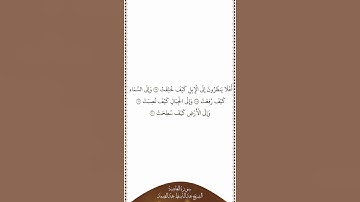 تلاوة في دقيقة سورة الغاشية الآيات من ١٧ إلى ٢٠ الشيخ عبدالباسط عبدالصمد