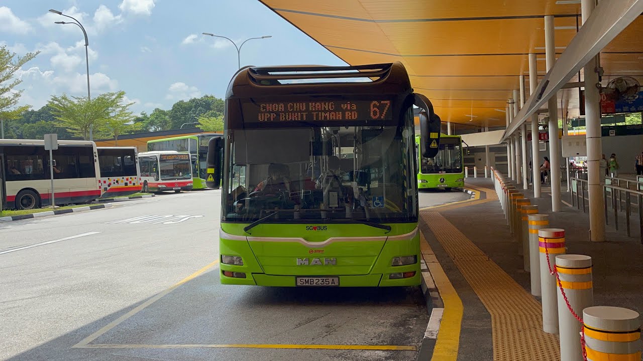 SMRT Buses MAN NL323F A22 (Batch 1) SMB235A on Service 67 departing ...