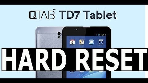 QTAB TD7 HARD RESET Pattern unlock