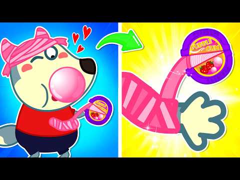 The Gum Bandage 🍬🩹 Is Bubble Gum Better Than Plaster? | Lycan Cartoon For Kids