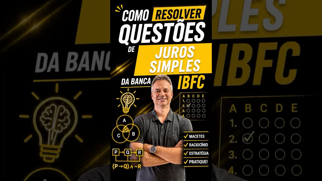 COMO RESOLVER QUESTÕES DE JUROS SIMPLES DA BANCA IBFC!  #matematica #concursopublico #raciocinio