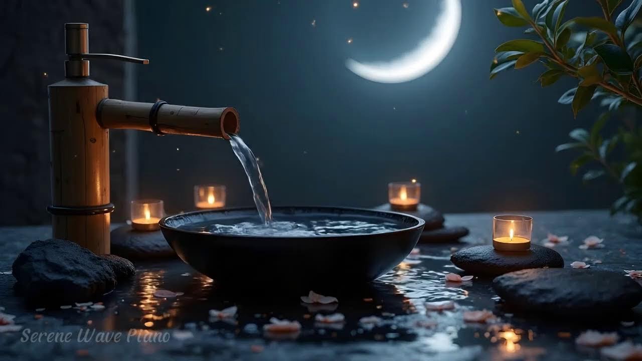 Расслабляющая спа-атмосфера, спокойная музыка и звуки бамбукового фонтана.