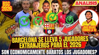 BARCELONA YA CERRO 5 FICHAJES EXTRANJEROS PARA EL 2026 - ROJAS LLEVARA LA 10