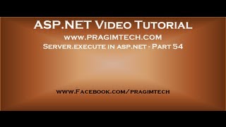 Server execute in asp.net   Part 54