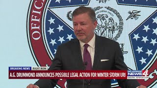 A.G. Drummond announces possible legal action for winter storm Uri