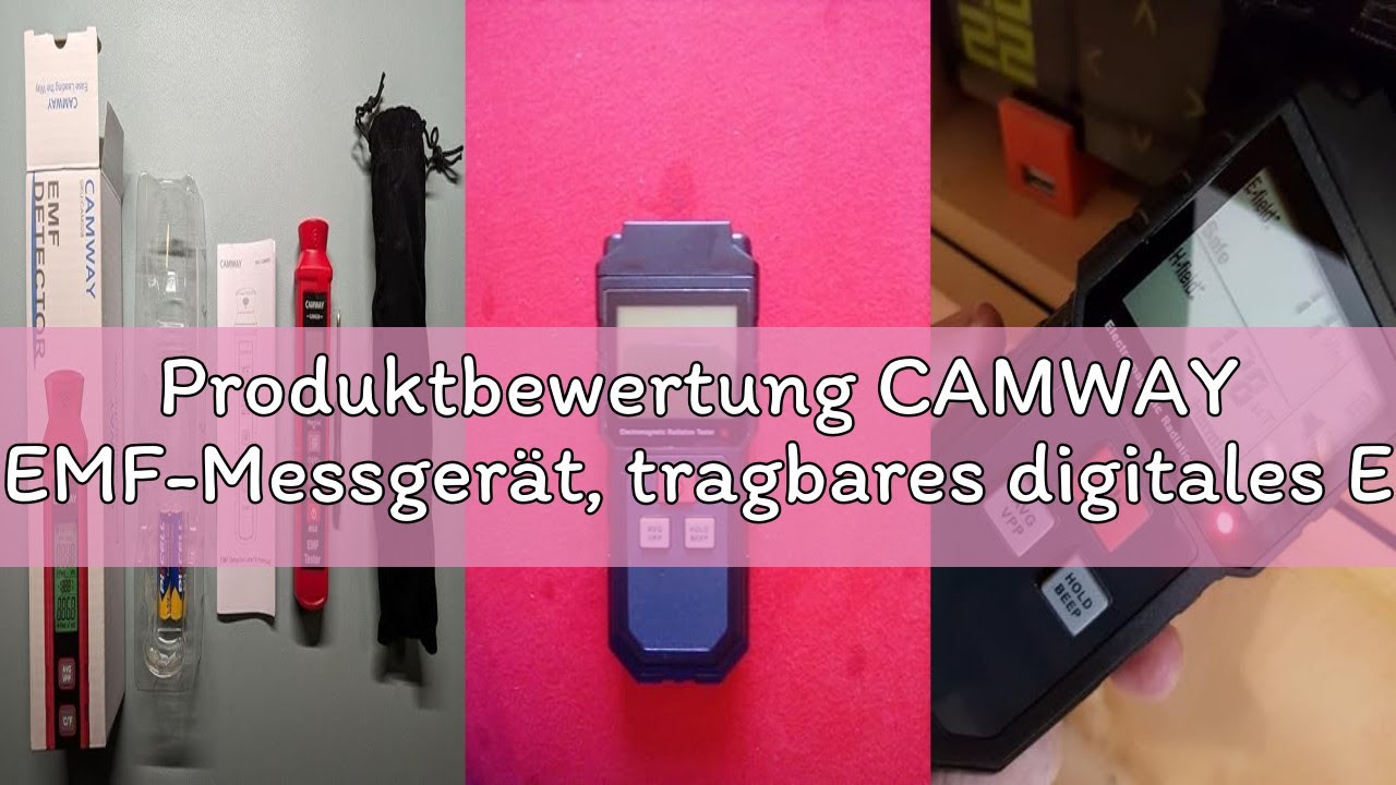 Produktbewertung CAMWAY EMF-Messgerät, tragbares digitales EMF-Tester LCD Strahlungsdetektor für Ele