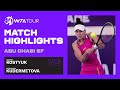 Veronika Kudermetova vs. Marta Kostyuk | 2021 Abu Dhabi Semifinal | WTA Highlights