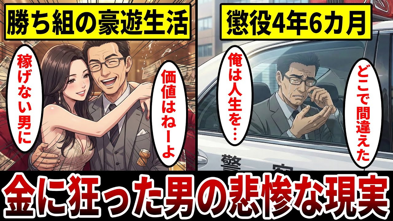 【漫画】外資保険会社エリートの転落人生『全てを失い懲役４年６ヶ月…』金に狂った男の悲惨過ぎる末路。
