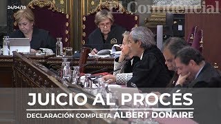 [JUICIO PROCÉS] Declaración completa Albert Donaire, el mosso d'esquadra independentista