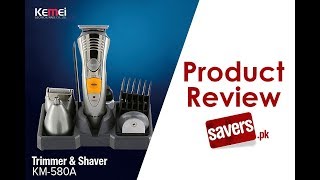 Kemei 7 in 1 Trimmer and Shaver (KM-580A) (3 Months Warranty)