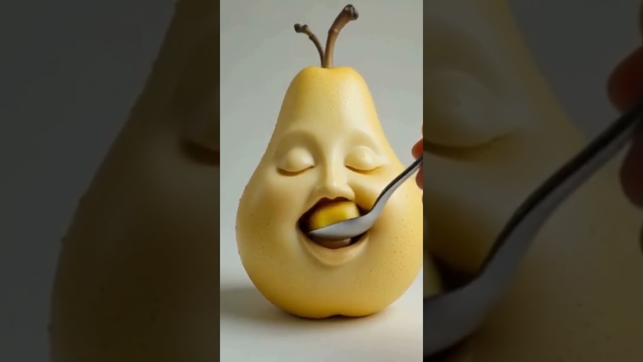 Peaceful Pear Face | Serene Expression from Nature's Canvas