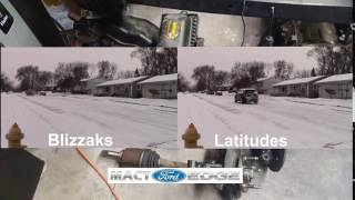 Bridgestone DMV2 Blizzaks vs Michilen Latitudes on a Ford Edge FWD