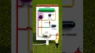 Smart Fire Extinguisher Circuit Automatic Fire Detection &amp; Water Pump | IR Sensor Project